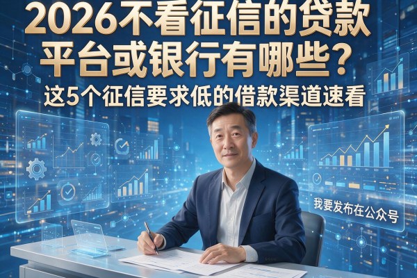 2026不看征信的贷款平台或银行有哪些？这5个征信要求低的借款渠道速看