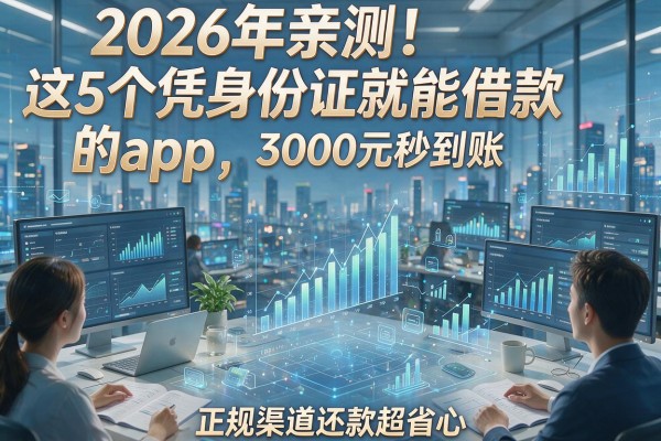2026年亲测！这5个凭身份证就能借款的app，3000元秒到账，正规渠道还款超省心
