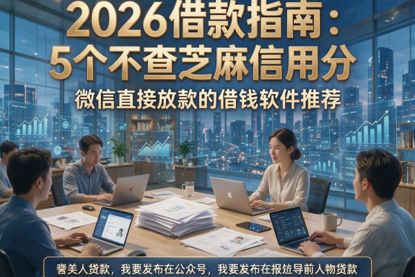 2026借款指南：5个不查芝麻信用分、要求低、微信直接放款的借钱软件推荐