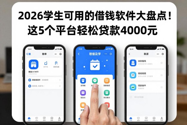 2026学生可用的借钱软件大盘点！这5个平台轻松贷款4000元