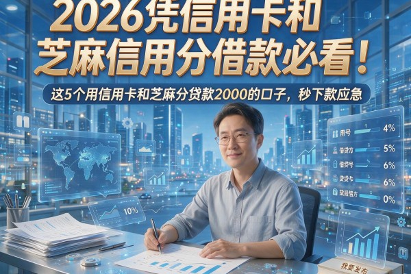 2026凭信用卡和芝麻信用分借款必看！这5个用信用卡和芝麻分贷款2000的口子，秒下款应急