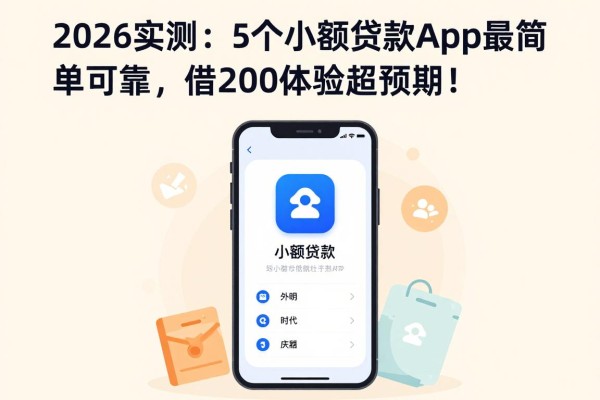 2026实测：5个小额贷款app最简单可靠，借2000体验超预期！