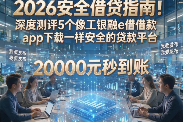 2026安全借贷指南！深度测评5个像工银融e借借款app下载一样安全的贷款平台，20000元秒到账