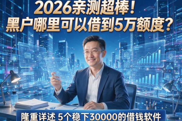 2026亲测超棒!黑户哪里可以借到5万额度?隆重详述5个稳下30000的借钱软件