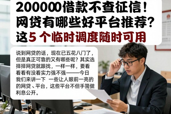 20000借款不查征信!网贷有哪些好平台推荐?这5个临时调度随时可用