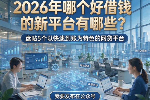 2026年哪个好借钱的新平台有哪些?盘点5个以快速到账为特色的网贷平台