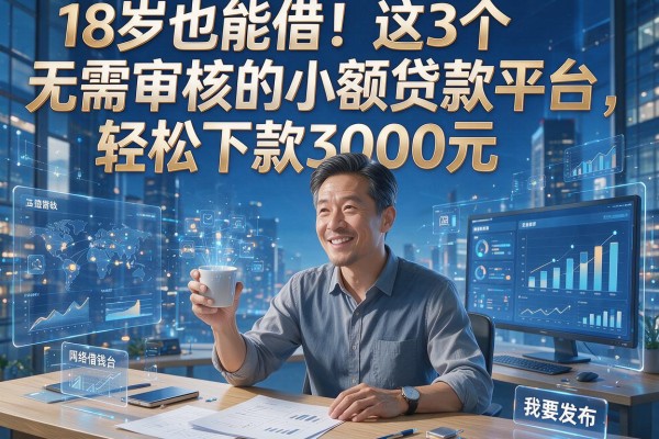 18岁也能借！这3个无需审核的小额贷款平台，轻松下款3000元