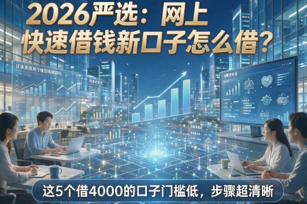 2026严选：网上快速借钱新口子怎么借？这5个借4000的口子门槛低、步骤超清晰