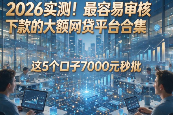 2026实测！最容易审核下款的大额网贷平台合集，这5个口子7000元秒批
