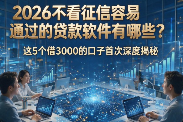 2026不看征信容易通过的贷款软件有哪些？这5个借3000的口子首次深度揭秘！