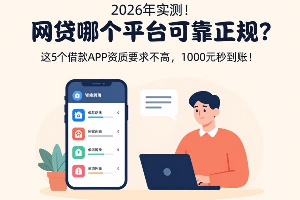 2026年实测！网贷哪个平台可靠正规？这5个借款APP资质要求不高，1000元秒到账！