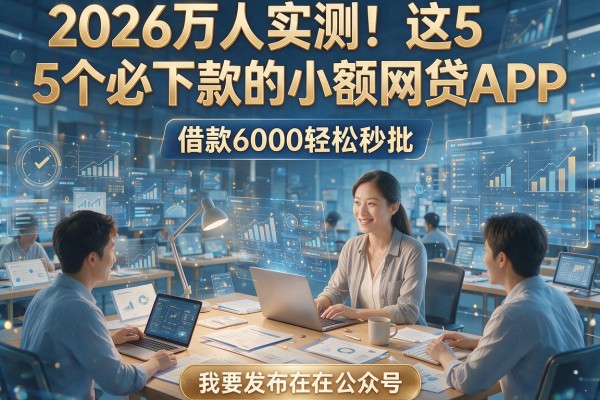 2026万人实测!这5个必下款的小额网贷APP,借款6000轻松秒批