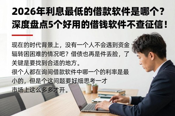 2026年利息最低的借款软件是哪个？深度盘点5个好用的借钱软件不查征信！