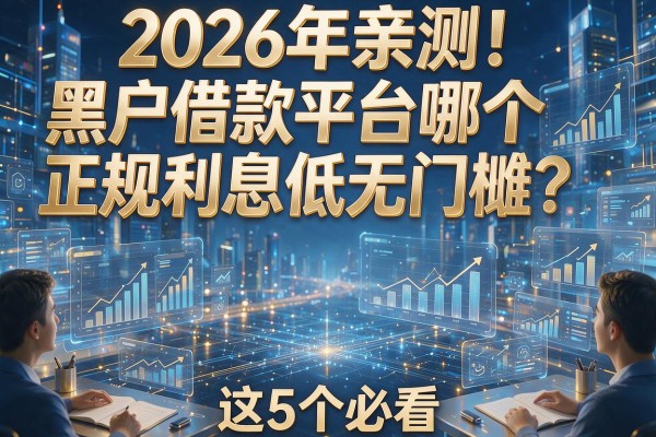 2026年亲测！黑户借款平台哪个正规利息低无门槛？这5个必看！