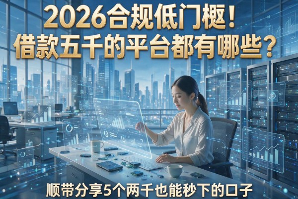 2026合规低门槛！借款五千的平台都有哪些？顺带分享5个两千也能秒下的口子
