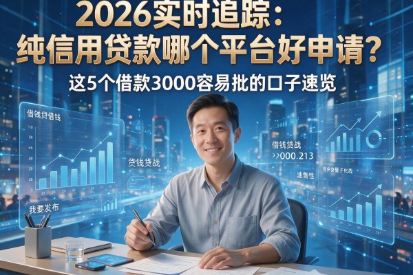 2026实时追踪:纯信用贷款哪个平台好申请?这5个借款3000容易批的口子速览