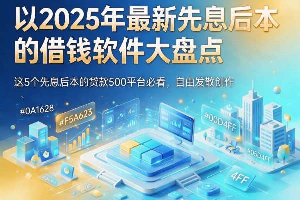 2025年最新先息后本的借钱软件大盘点，这5个先息后本的贷款500平台必看