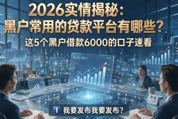 2026实情揭秘：黑户常用的贷款平台有哪些？这5个黑户借款6000的口子速看！