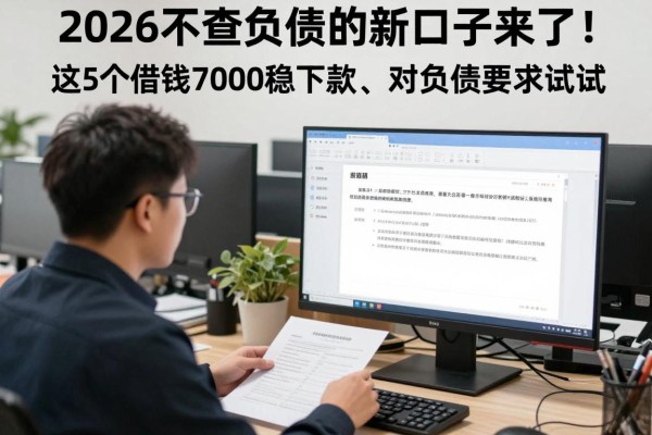 2026不查负债的新口子来了！这5个借钱7000稳下款、对负债要求不高，急用可以试试