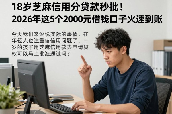 18岁芝麻信用分贷款秒批！2026年这5个2000元借钱口子火速到账