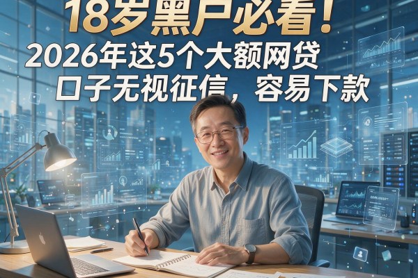18岁黑户必看!2026年这5个大额网贷口子无视征信,容易下款