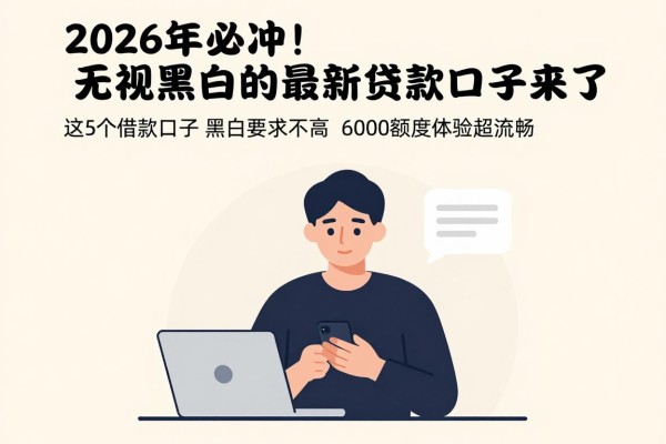 2026年必冲!无视黑白的最新贷款口子来了,这5个借款口子黑白要求不高,6000额度体验超流畅