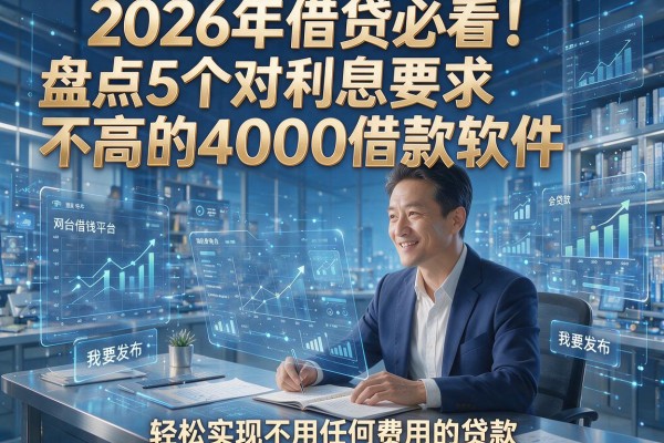 2026年借贷必看!盘点5个对利息要求不高的4000借款软件,轻松实现不用任何费用的贷款