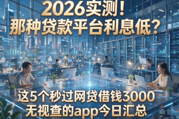 2026实测！那种贷款平台利息低？这5个秒过网贷借钱3000无视查的app今日汇总