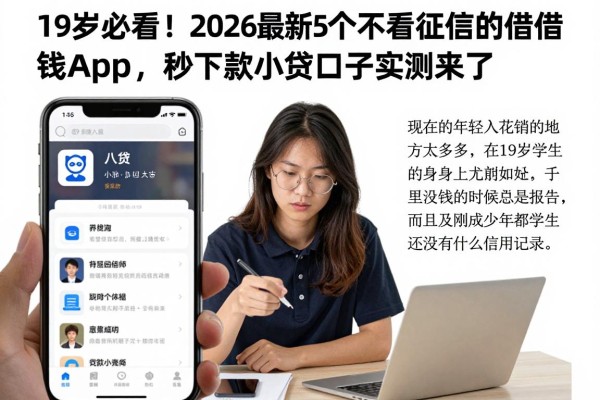 19岁必看！2026最新5个不看征信的借钱App，秒下款小贷口子实测来了