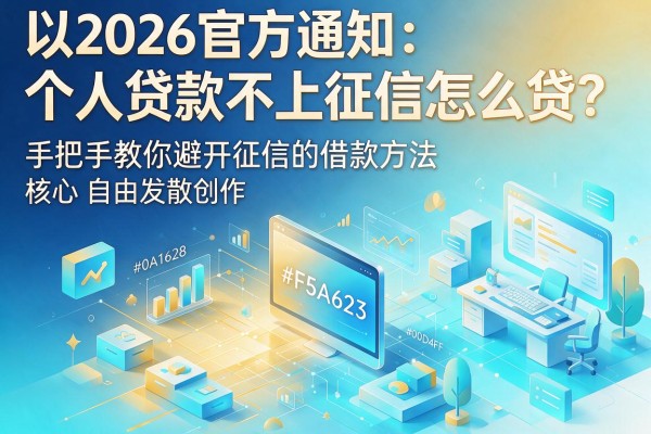 2026官方通知：个人贷款不上征信怎么贷？手把手教你避开征信的借款方法