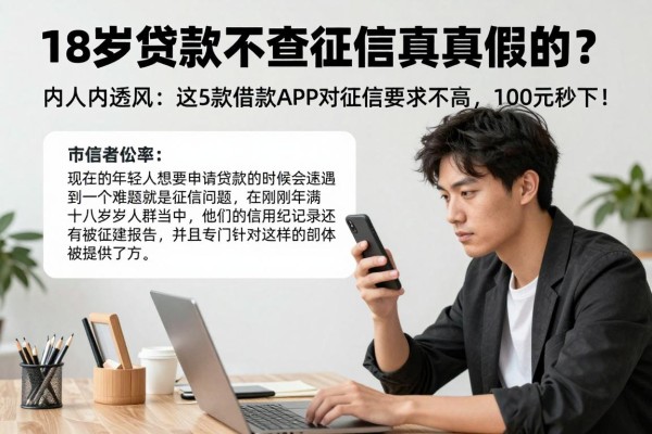 18岁贷款不查征信真的假的？内行人透风：这5款借款APP对征信要求不高，1000元秒下！