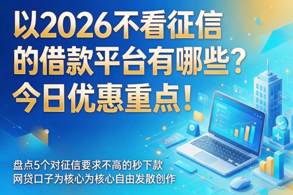 2026不看征信的借款平台有哪些?今日优惠重点!盘点5个对征信要求不高的秒下款网贷口子