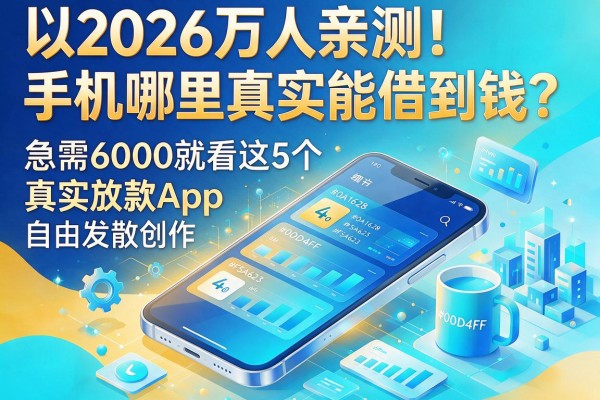 2026万人亲测！手机哪里真实能借到钱？急需6000就看这5个真实放款App