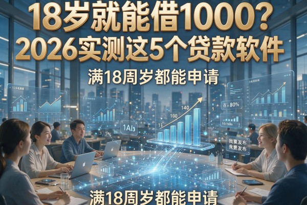 18岁就能借1000？2026实测这5个贷款软件，满18周岁都能申请！