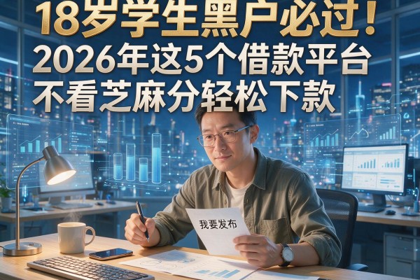 18岁学生黑户必过！2026年这5个借款平台不看芝麻分轻松下款