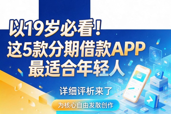 19岁必看!这5款分期借款APP最适合年轻人,详细评析来了