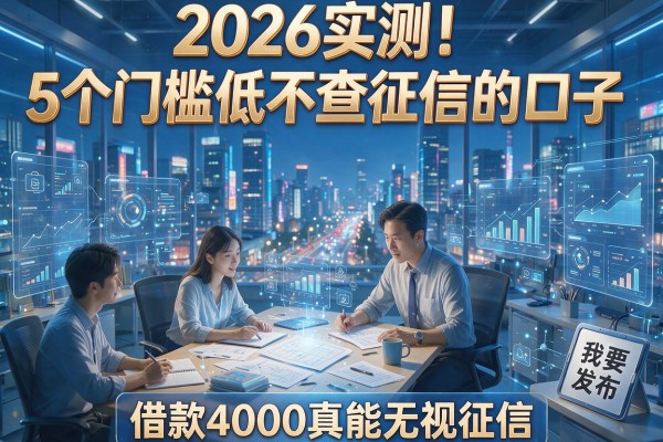 2026实测!5个门槛低不查征信的口子,借款4000真能无视征信?