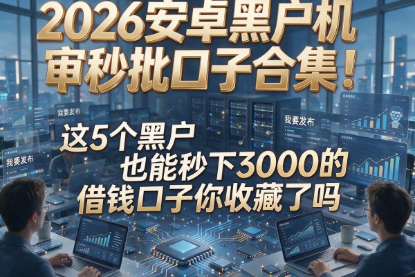 2026安卓黑户机审秒批口子合集！这5个黑户也能秒下3000的借钱口子你收藏了吗