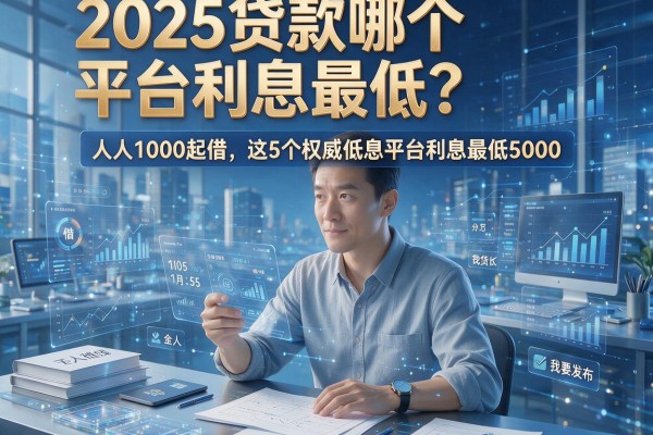 2025贷款哪个平台利息最低?人人1000起借,这5个权威低息平台利息最低5000!