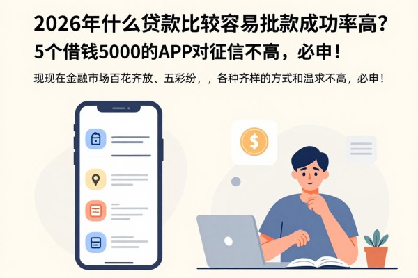 2026年什么贷款比较容易批款成功率高？这5个借钱5000的APP对征信要求不高，必申！