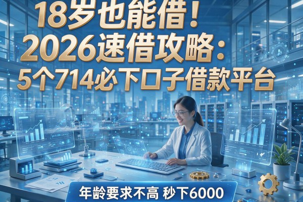 18岁也能借!2026速借攻略:5个714必下口子借款平台,年龄要求不高秒下6000