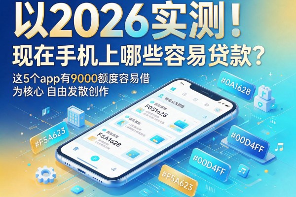 2026实测!现在手机上哪些容易贷款?这5个app有9000额度容易借