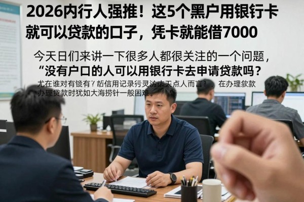 2026内行人强推！这5个黑户用银行卡就可以贷款的口子，凭卡就能借7000