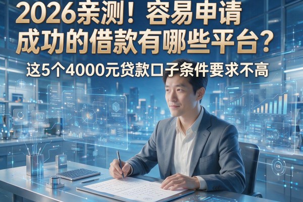 2026亲测！容易申请成功的借款有哪些平台？这5个4000元贷款口子条件要求不高