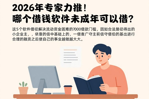 2026年专家力推！哪个借钱软件未成年可以借？这5个软件号称无视7000借款门槛