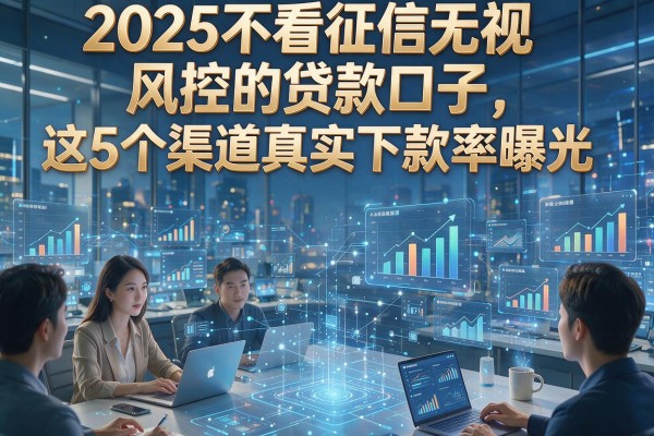 2025不看征信无视风控的贷款口子，这5个渠道真实下款率曝光！