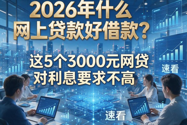 2026年什么网上贷款好借款？这5个3000元网贷对利息要求不高，速看！