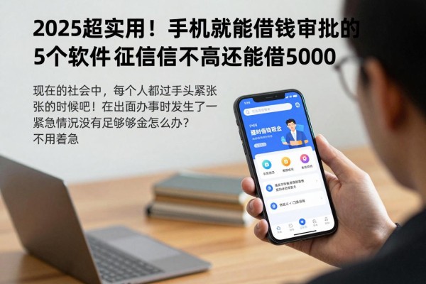 2025超实用！手机就能借钱审批的5个软件，征信要求不高还能借5000
