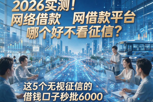 2026实测！网络借款平台哪个好不看征信？这5个无视征信的借钱口子秒批6000