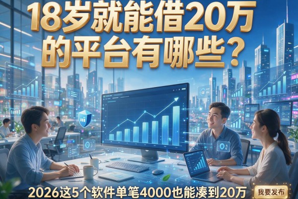 18岁就能借20万的平台有哪些？2026这5个软件单笔4000也能凑到20万！